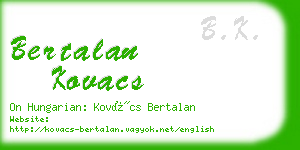 bertalan kovacs business card